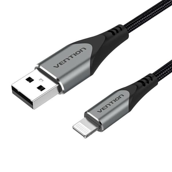 USB 2.0 till Lightning-kabel - VENTION - LABHF - 2,4 A - 1 m - Grå