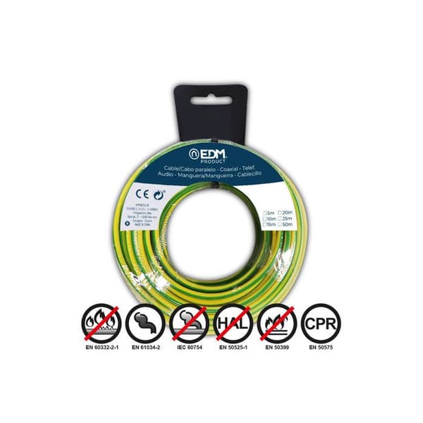Kabelrulle Flexibel 4mm Bicolor Halogenfri 50m