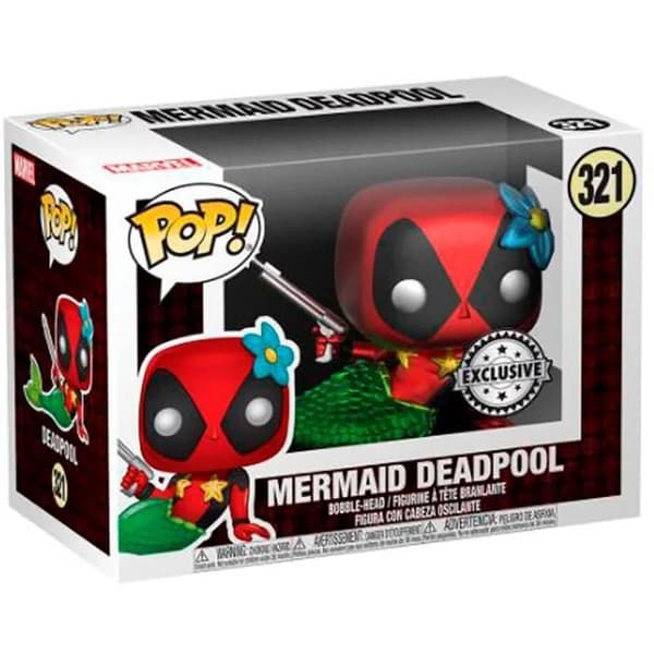 Figurine Pop & Tee - Marvel - Deadpool Sjöjungfru - Specialutgåva - Multicolor