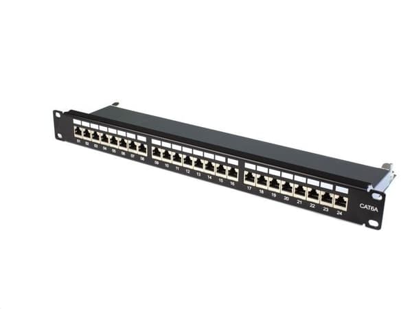 Kopplingspanel - LAPARA NETWORKING - Cat 6a Ftp - 1U - 24 RJ45-portar - Rack 19"