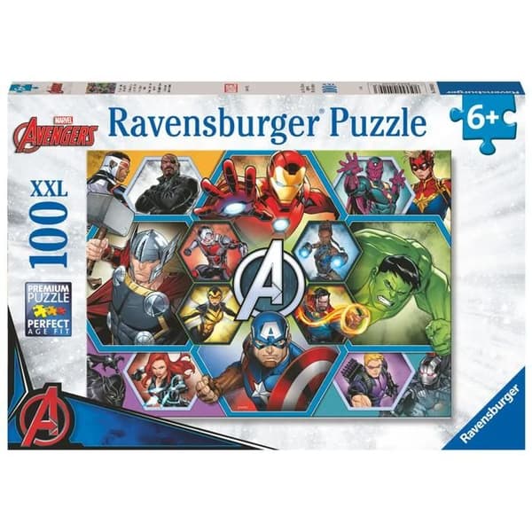 Pussel - RAVENSBURGER - Ravensburger Marvel - 100 bitar - Barn - Återvinningsbart kartong