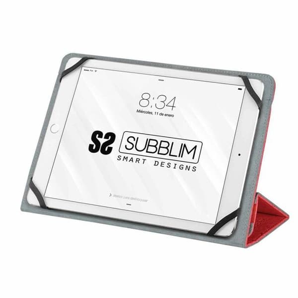 Fodral för pektablet - Subblim - SUB-CUT-2FC002 - Universell - Tyg - Röd