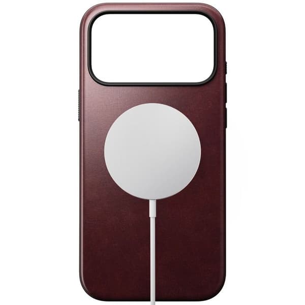 Läderfodral - NOMAD - Modern - iPhone 17 Pro Max - Bordeaux Horween - MagSafe skydd