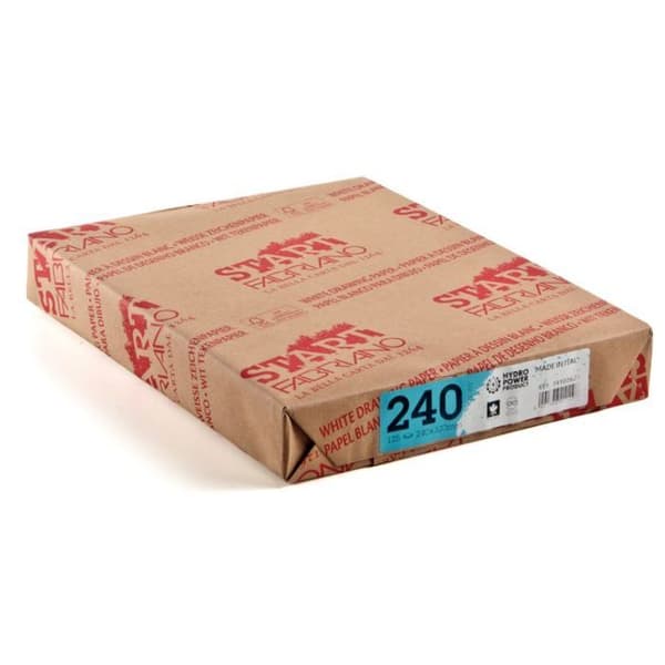 Paket med 125 ritpapper 24 x 32 cm 240 g vit