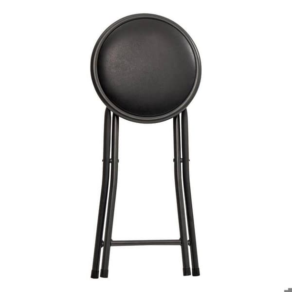 Svart hopfällbar pall