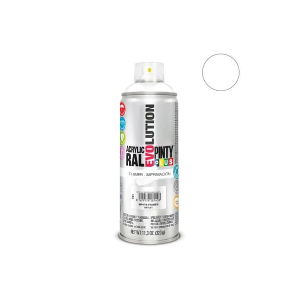 Sprayfärg Pintyplus Evolution Vattenbaserad 520cc Grundfärg Vit Iw101