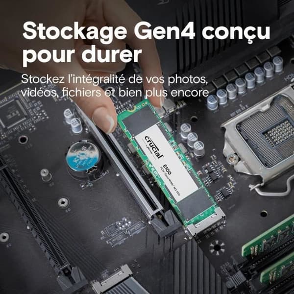 CRUCIAL - E100 - Intern SSD - 480 Go - M.2 2280