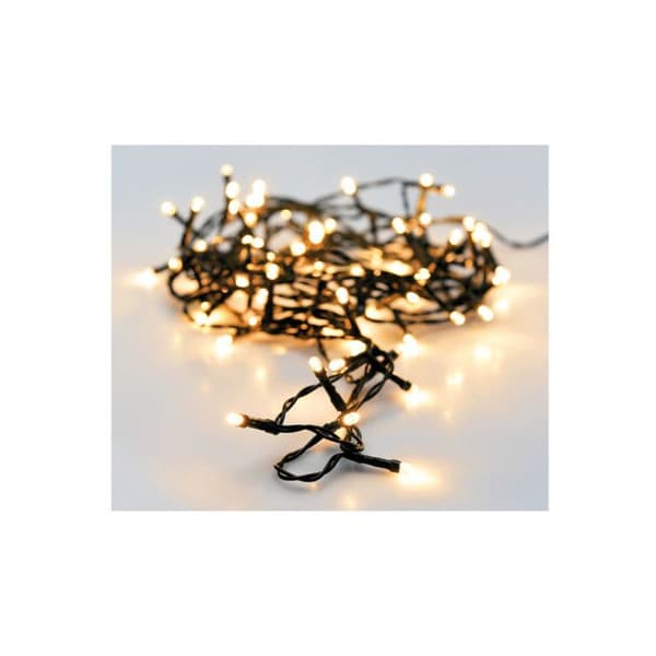 JULBELYSNING 96 LED VARM VIT BATTERIDRIVEN MED TIMER 8 LJUSLEKAR
