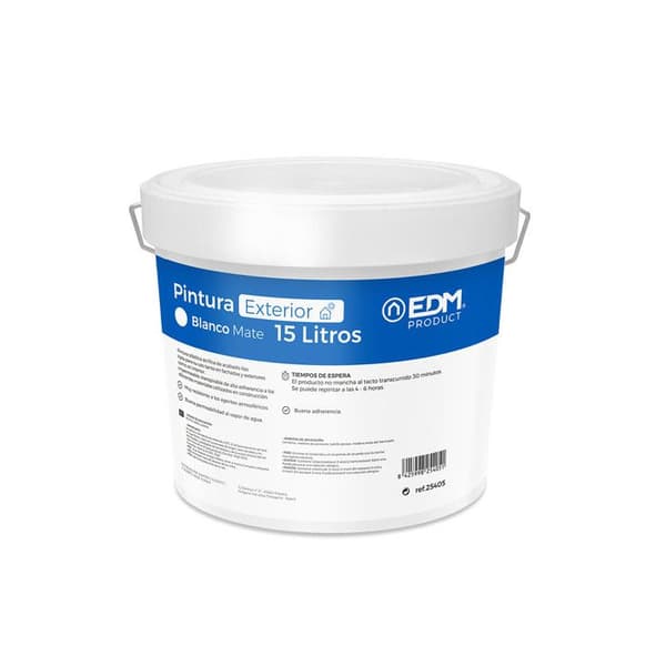 S.of. Plastfärg Inomhus Matt / Utomhus Vit 15l Edm
