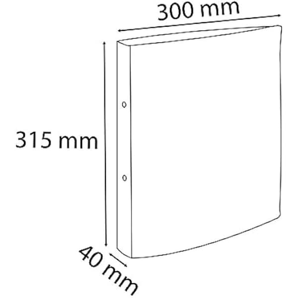 Pärm - EXACOMPTA - ref. 54568E - Rigid Aquarel - 2 D-ringar - 25 mm - Pastellblå
