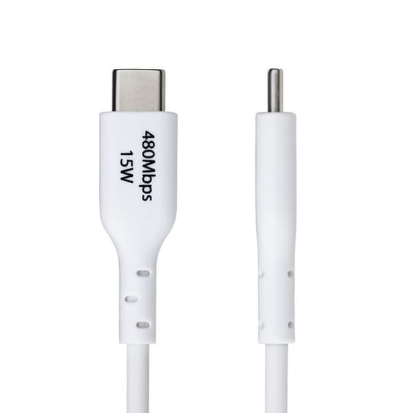 StarTech.com USB-A till USB-C laddningskabel 1m 3A USB 2.0 vit synkronisering