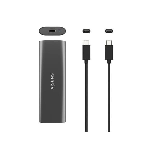 Aisens ASM2-015GR Extern låda för SSD M.2 SATA/NVMe USB-C
