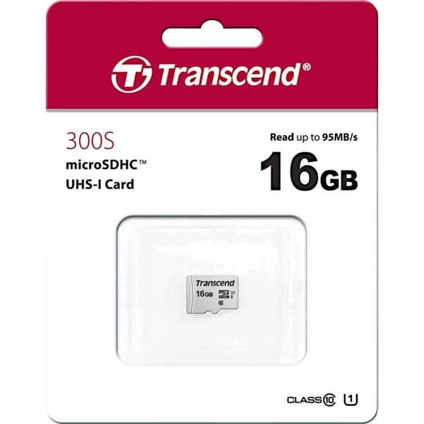 TRANSCEND 300S flashminneskort - 16 GB - UHS-I U1 / Class10 - Micro SDHC