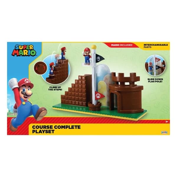 Figur - SUPER MARIO - Mario - 6,35 CM - Interaktivt slott - Trappor ingår