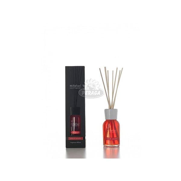Diffusör av doft - MILLEFIORI - Äpple - Kanel - 100 ml - Röd