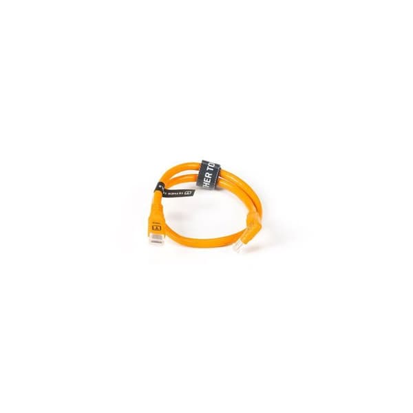 Tether Tools TetherPro Optima 10G USB-C, 20 cm (51 cm), rak till vinklad "Pigtail" adapterkabel, orange hög synlighet