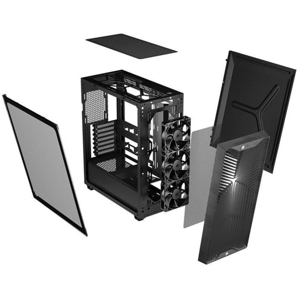 PC-chassi - CORSAIR - 3200D RS - Mid Tower - 3 fläktar RS120 - Grå