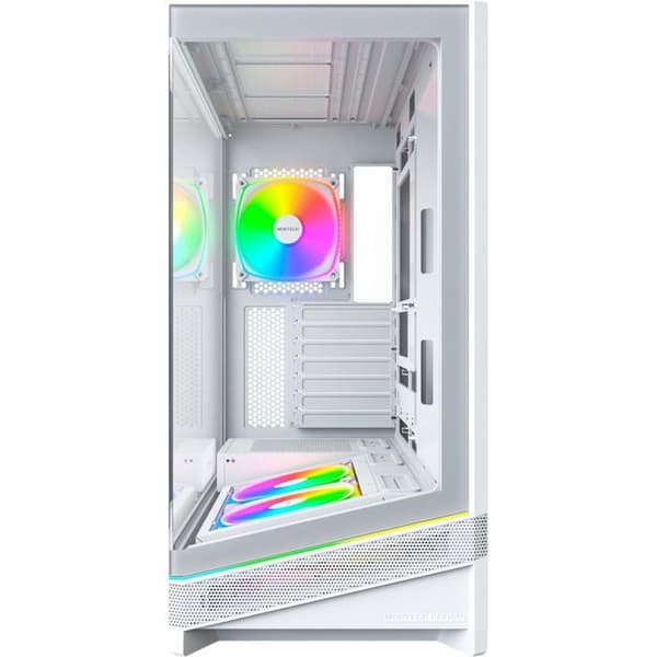 Vit datorkabinett - Montech - Sky 3 - Stål och härdat glas - Format mATX / mini-ITX / ATX