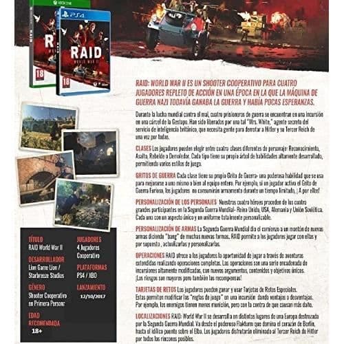 TV-spel - Focus Home Interactive - RAID: Andra världskriget - Shooting - FPS - 1-4 spelare - Blu-Ray