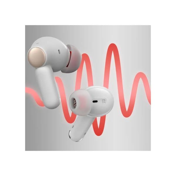 Ether 3 Pro Bluetooth-hörlurar med ENC 35h batteritid Vit - Plast - True Wireless - Touchkontroll - In-ear