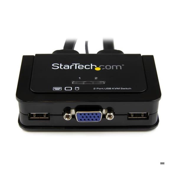 2-Port USB VGA KVM Switch - STARTECH - KVM Switch - USB Powered - Svart