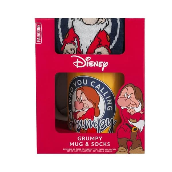 Set med mugg + strumpor Grumpy Snövit och de sju dvärgarna Disney