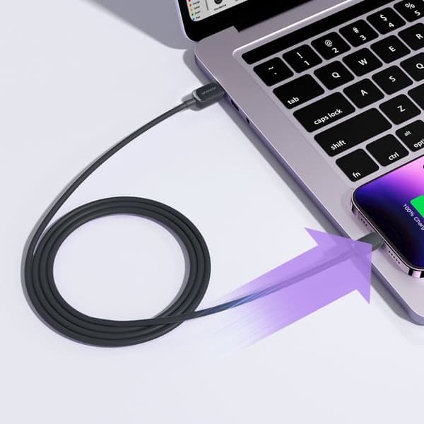 Lightning-kabel för iPhone - USB 2,4 A 1,2 m svart