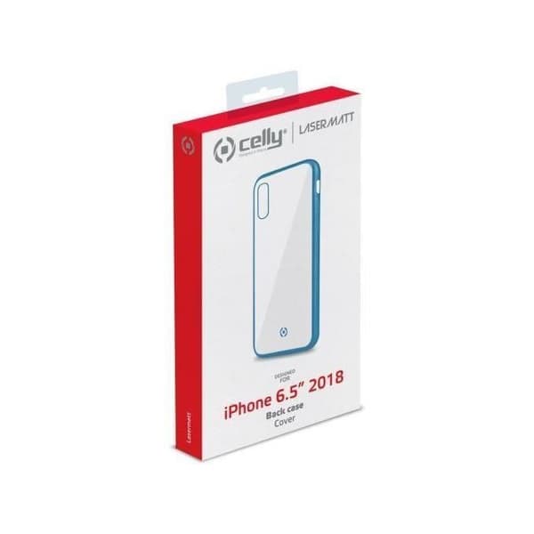 Celly-LaserMat iPhone XS Max Ljusblå