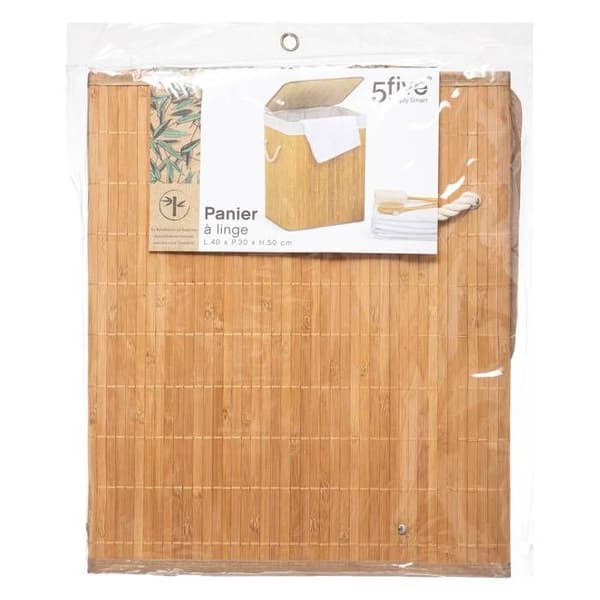 Tvättkorg 60L bambu - 5 five simply smart