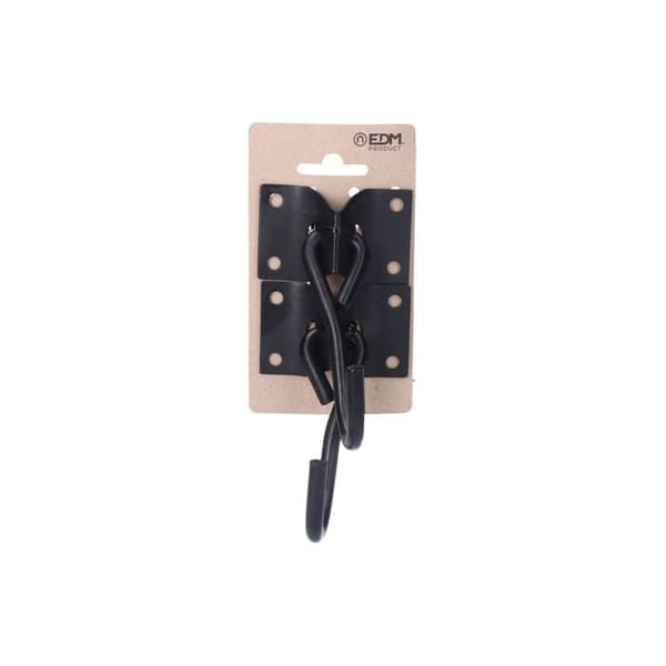 Tallrik med EDM-krok - Hamaca Black - Set om 2