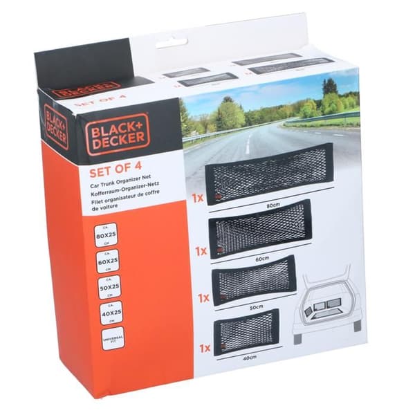 Förvaringsfäste för bil 4 delar Black+decker