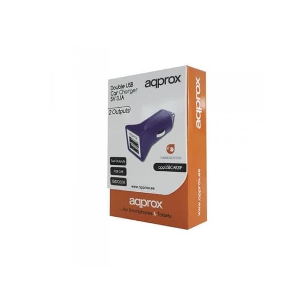 DUBBEL USB CIGARR LIGHTER ADAPTER 3.1A LILA AP