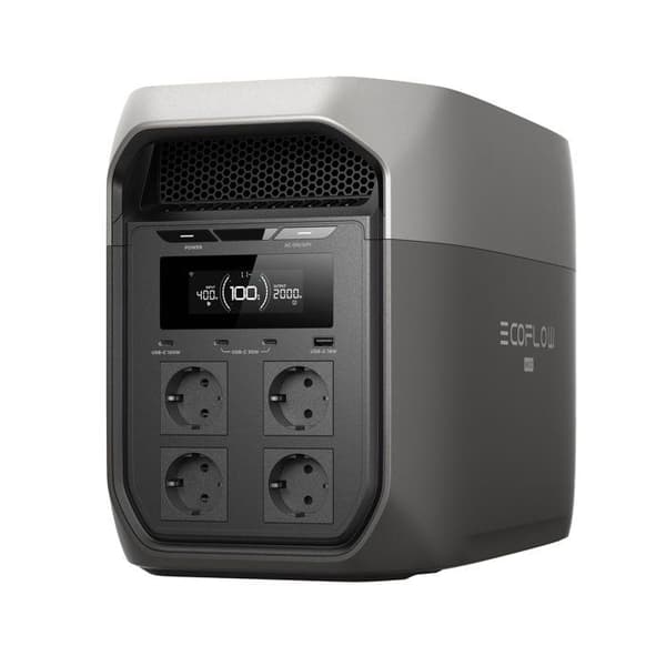 Bärbar strömstation - ECOFLOW - DELTA 3 MAX - 2 674 W max - Bluetooth - WiFi - Svart och grå