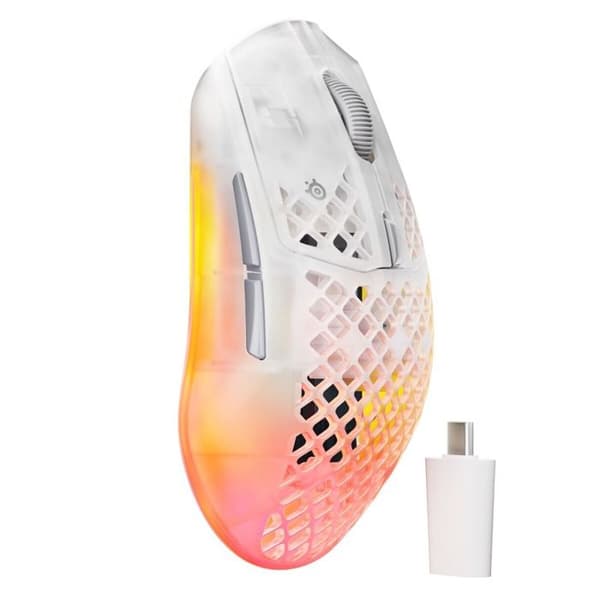 Souris Steelseries gaming trådlös Aerox 3 Wireless Gen 2 Ghost