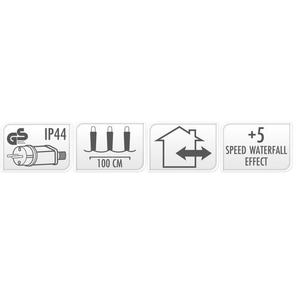Home & Styling Julbelysning Cascade 220 leds 1 meter vit