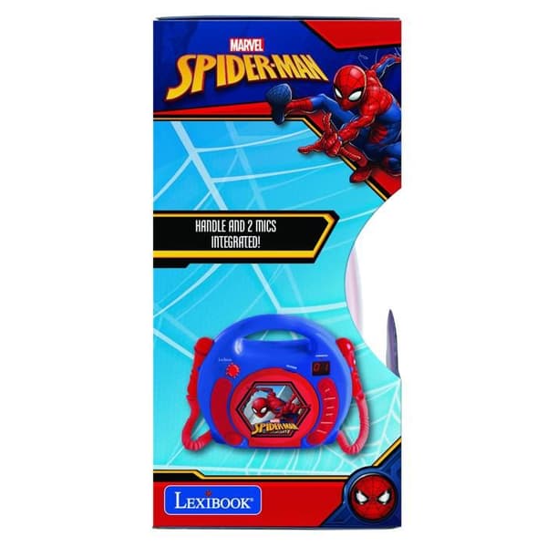 Bärbar CD-spelare med 2 SpiderMan-mikrofoner