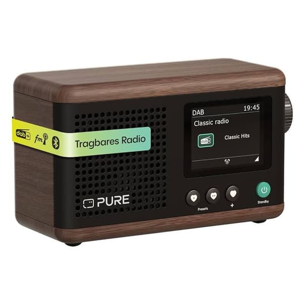 Radio Mini DAB+ - PURE - Classic Stereo - Bluetooth - 2x20W - Brun