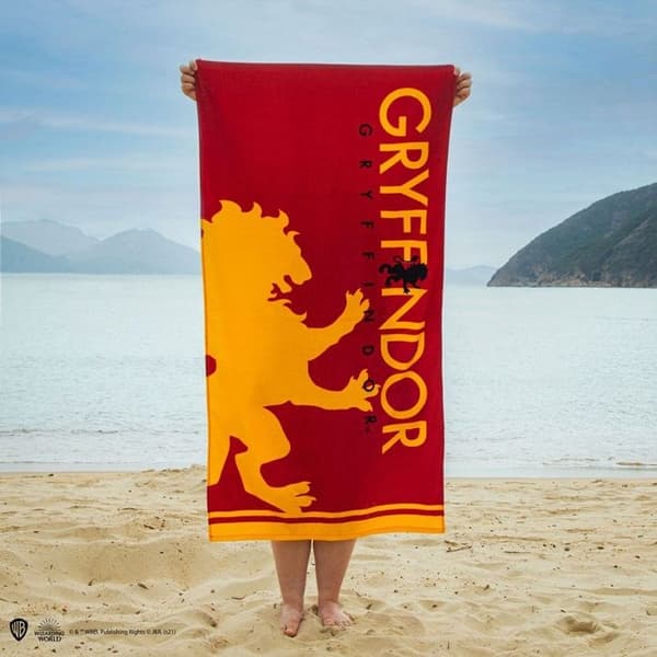 Strandhandduk - CINEREPLICAS - Harry Potter - Gryffondor - Röd - Rektangulär