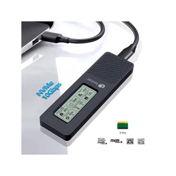 Extern diskhus - Avancerad - SSD M.2 NVMe - USB-C 3.2 - 10 Gbit/s - Svart