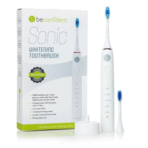 Elektrisk tandborste - Beconfident Sonic - Vit - Roséguld - Blekning