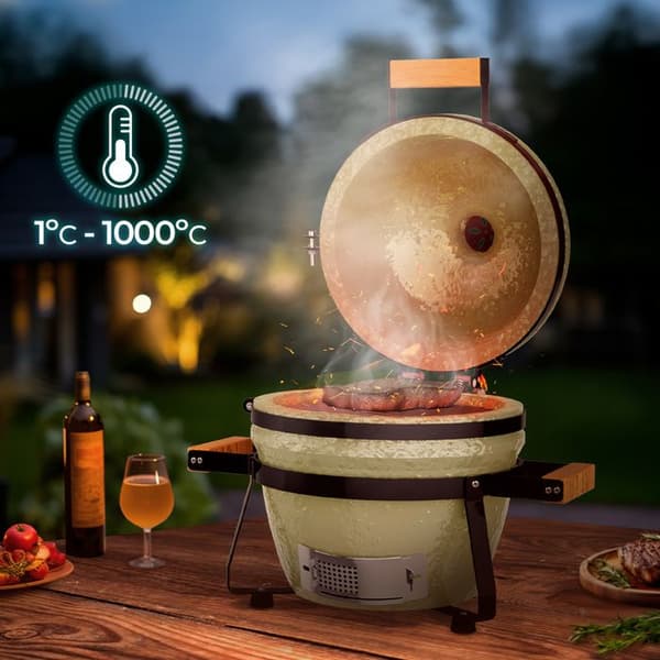 Keramisk Grill - Cecotec - DragonFire 3200 - Tål 1000°C - Diameter 60cm - Inbyggd Termometer