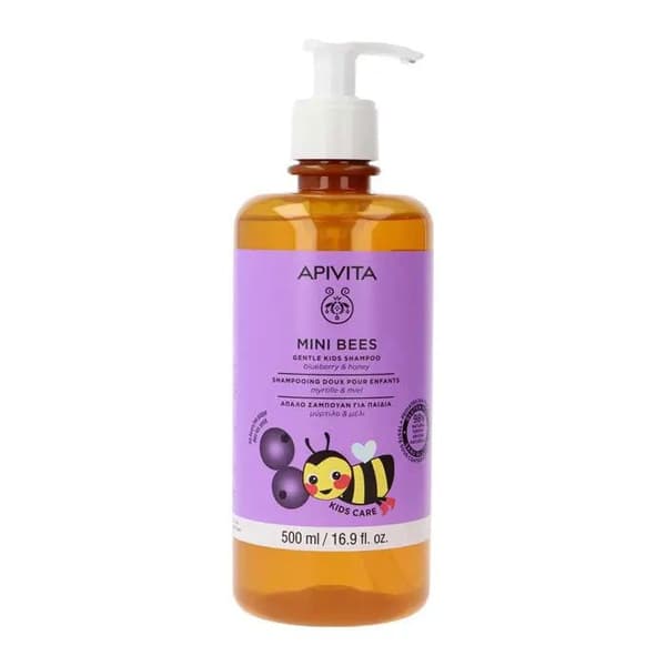 Apivita Mini Bees Barnschampo Blåbär & Honung 500ML