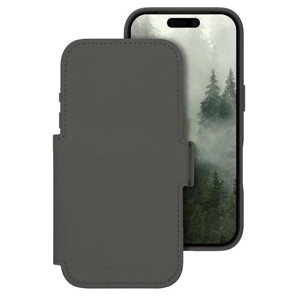 Plånboksfodral med Ställfunktion för iPhone 17 Pro material ICON DBRAMANTE1928 Skogsgrön