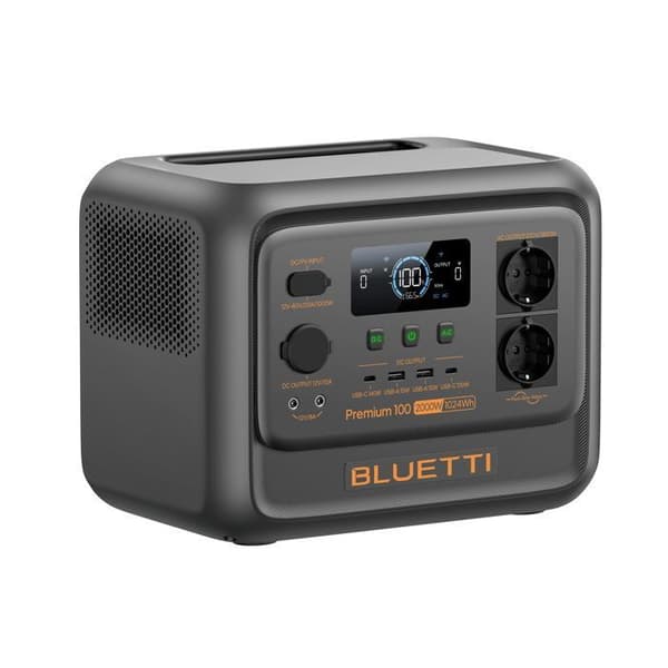 Kit BLUETTI Premium 100 V2 med 200W solpanel - 1024Wh batteri, solgenerator 2x2000W (2700W Max.)