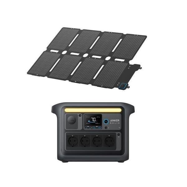 KIT Elstation Anker SOLIX C1000X med Solpanel PS100X
