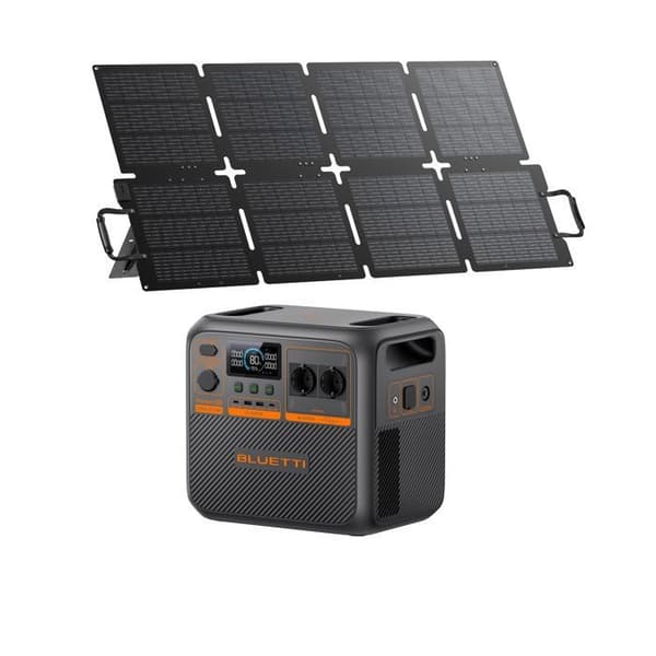 Kit BLUETTI Premium 200 V2(AC270P) Powersation med Solpanel 130W - 2073.6Wh, Solgenerator 4x2700W