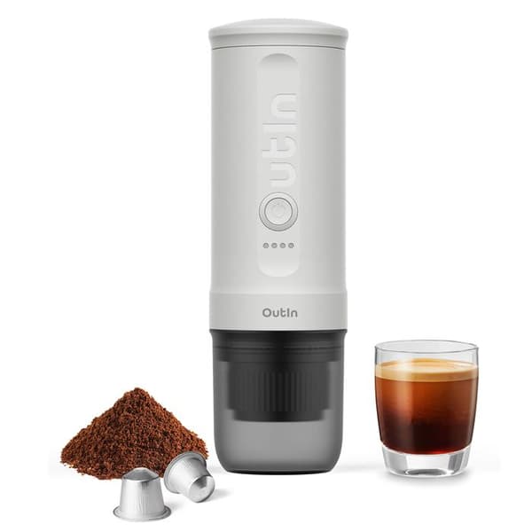 Outin Bärbar espressomaskin pärlvit - OTEM-01-PW