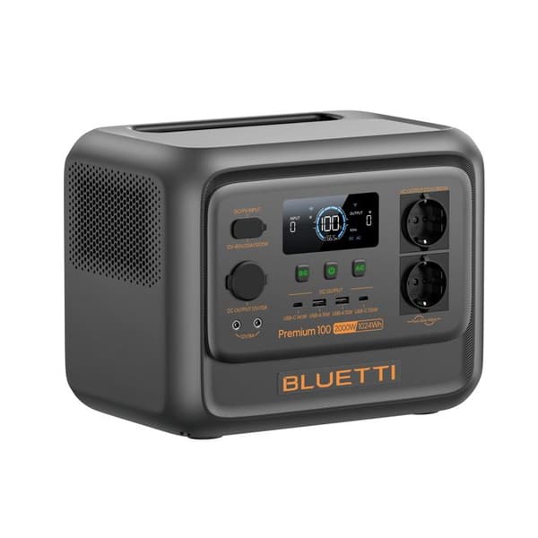 Kit BLUETTI Premium 100 V2 med Solpanel 220 W - Batteri 1024Wh, Solgenerator 2x2000W (2700W Max.)