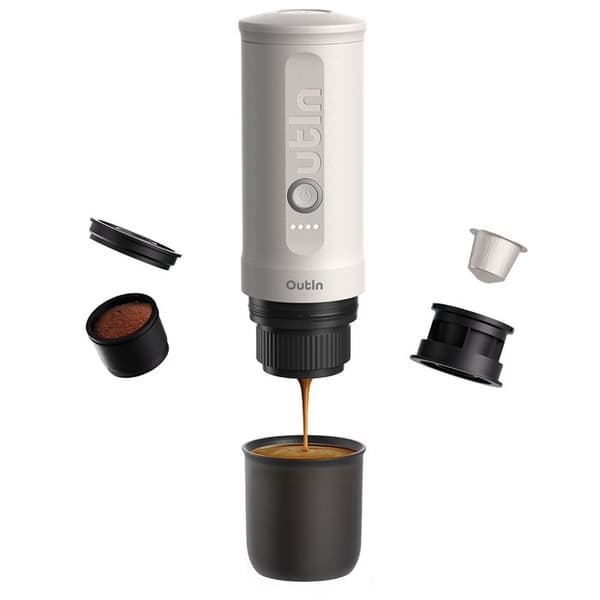 Outin Bärbar espressomaskin pärlvit - OTEM-01-PW