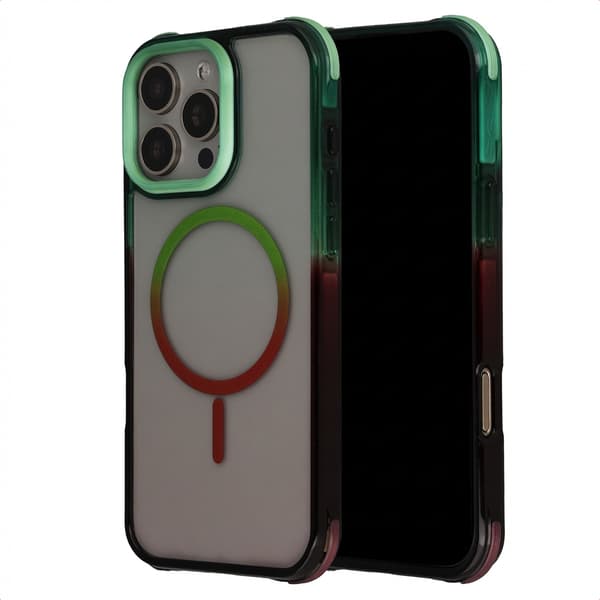 Selencia Gradient MagSafe Baksida för Apple iPhone 16 Pro Max - Grön / Brun